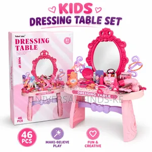 Children’s Dressing Up Table Kids Vanity Set Pretend Play