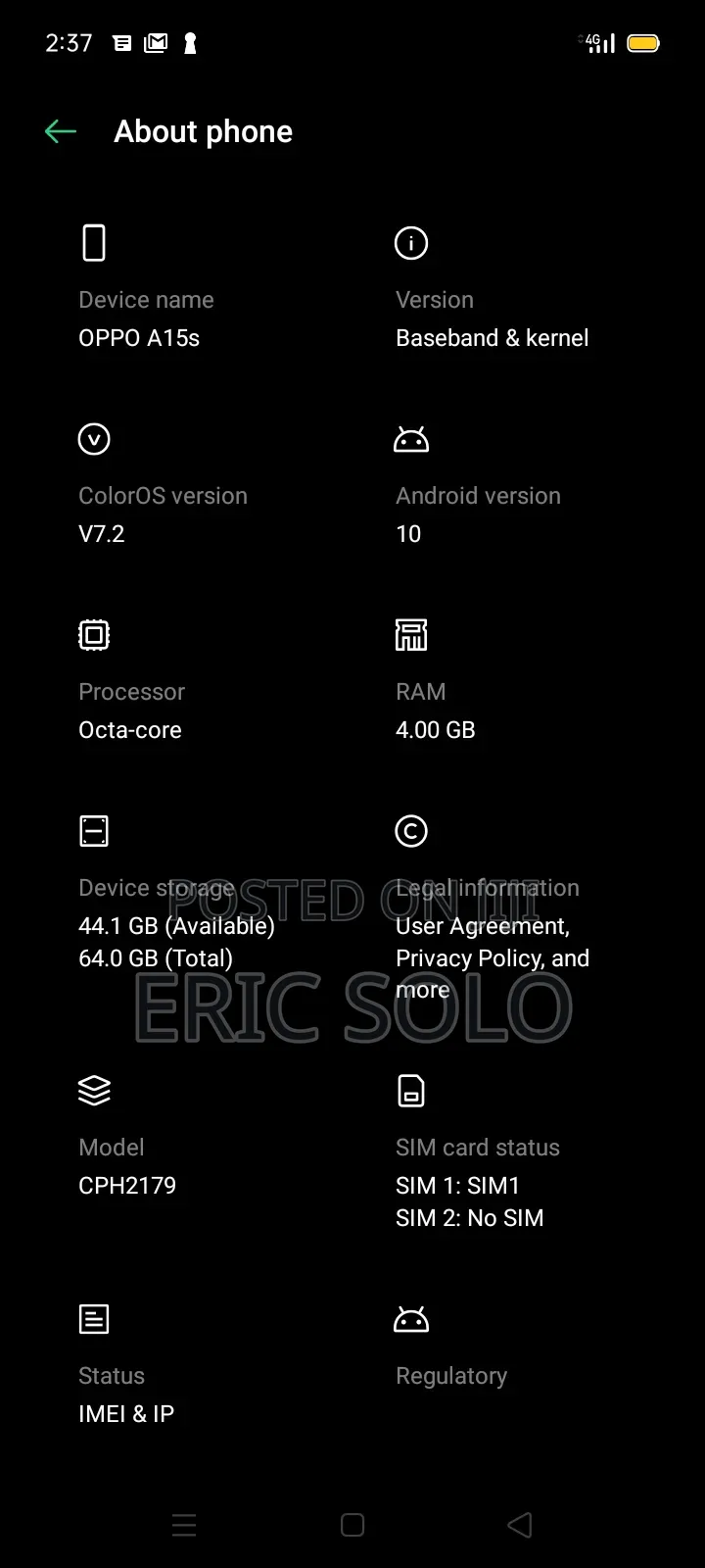 Oppo A15s 64 GB Blue