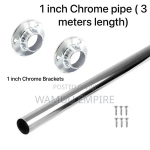 (25mm) Chrome-Plated Wardrobe Hanging Pipe (3M)