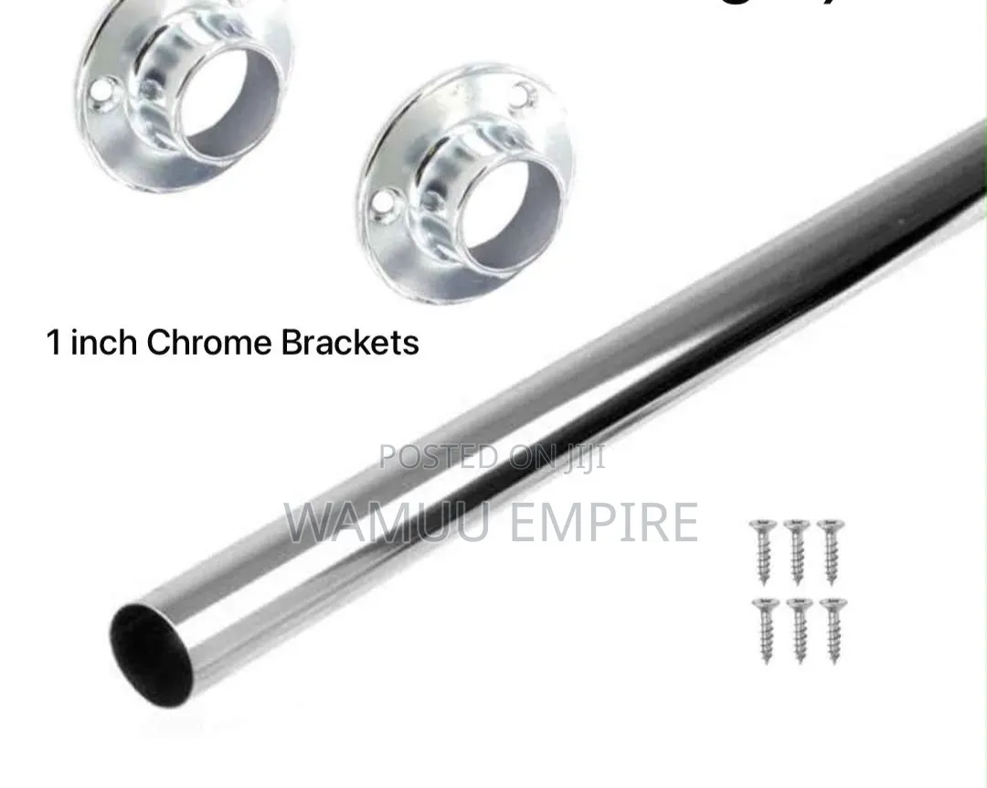 (25mm) Chrome-Plated Wardrobe Hanging Pipe (3M)