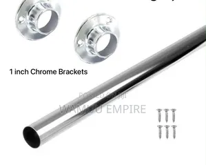 (25mm) Chrome-Plated Wardrobe Hanging Pipe (3M)