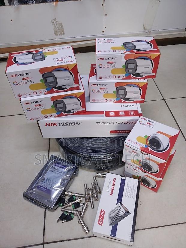 Hikvision 8CH DVR CCTV Security System With 6 ColorVu Cameras - main view