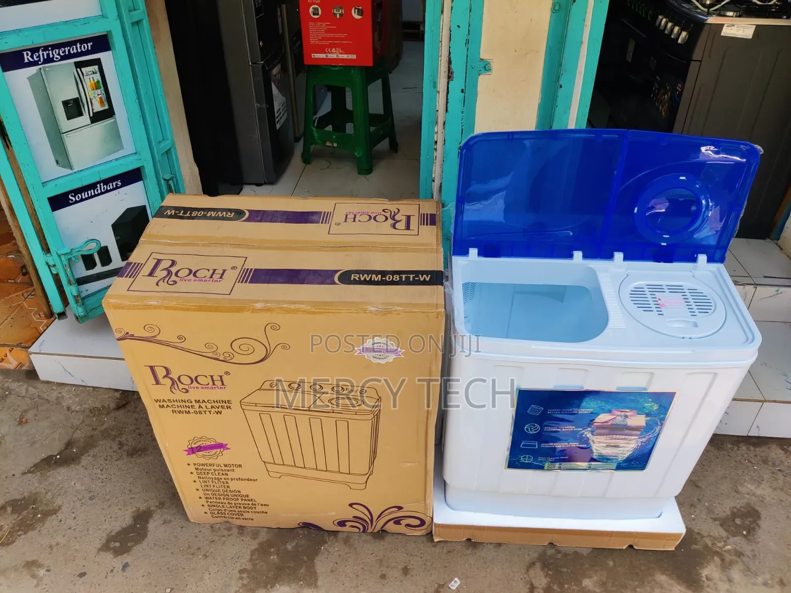 Roch 8kg Twin Tub Semi-Automatic Washing Machine