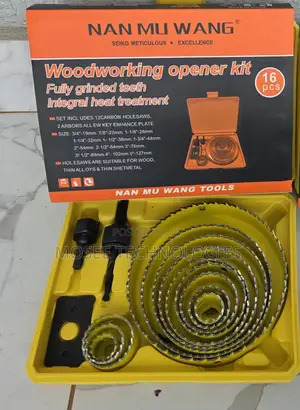 16-Piece Hole Saw Bits Set for Wood, Plastic & Metal