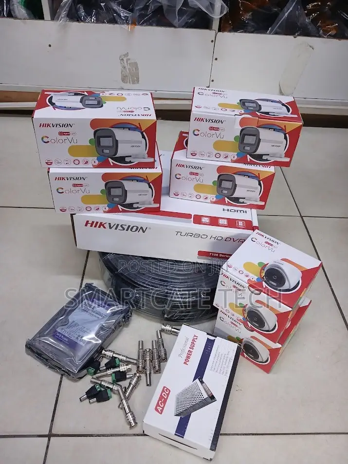 Hikvision 8 Channel CCTV Security Kit With 6 ColorVu Cameras