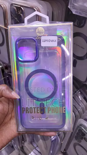 iPhone 11 Pro Max Clear Blue Edge Case