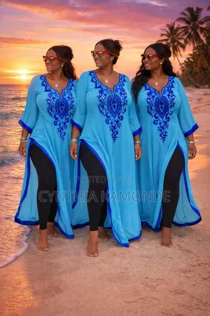 White Blue Beach Wear