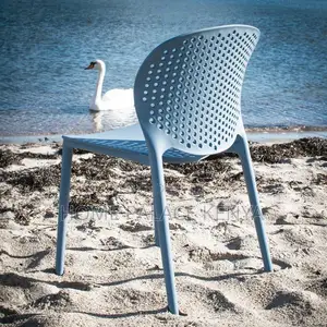 Dining Chair; Stackable Outdoor Dining Chair for Space Saving Patio