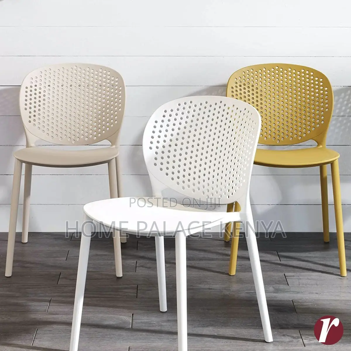 Dining Chair; Stackable Outdoor Dining Chair for Space Saving Patio