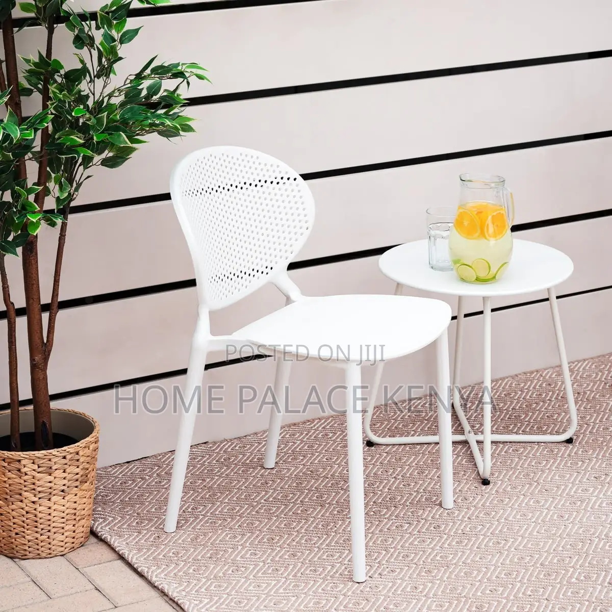 Dining Chair; Stackable Outdoor Dining Chair for Space Saving Patio