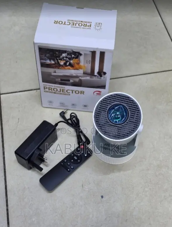 HY300 Pro Max Smart Home Cinema Projector With Inbuilt Battery