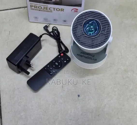 HY300 Pro Max Smart Home Cinema Projector With Inbuilt Battery