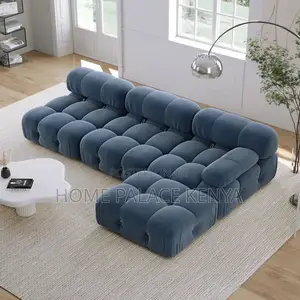 Sofa; Modern Fabric Upholstered L-Shaped Couch for Living Spaces