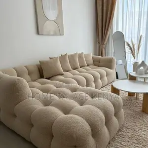 Sofa; Modern Fabric Upholstered L-Shaped Couch for Living Spaces