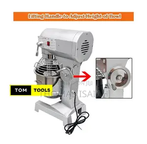 3-Speed Adjustable Commercial Food Dough Mixer With Stainless Steel Bo