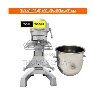3-Speed Adjustable Commercial Food Dough Mixer With Stainless Steel Bo