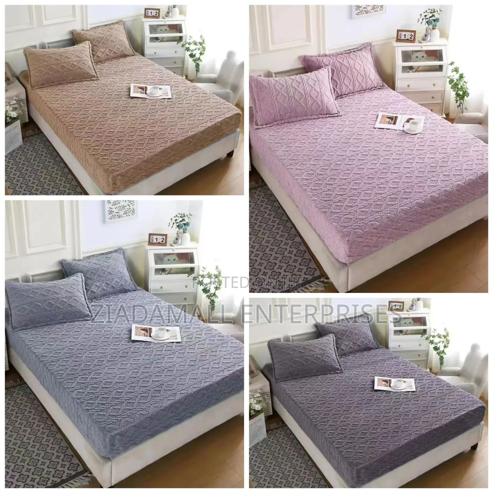 Jacquard Sherpa Fleece Blanket Fitted