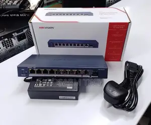 Hikvision 8-Port Gigabit PoE Network Switch for IP Cameras–8 PoE Ports