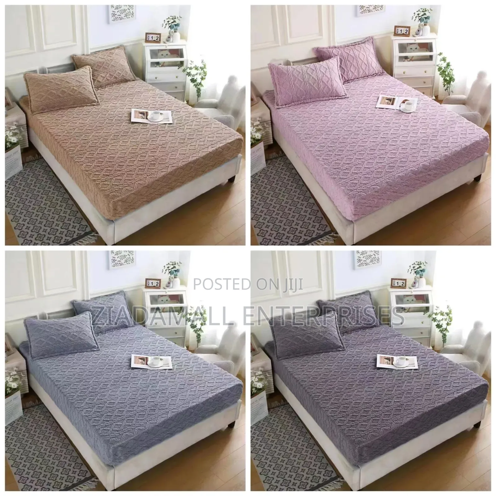 Jacquard Sherpa Fleece Blanket Fitted All Round