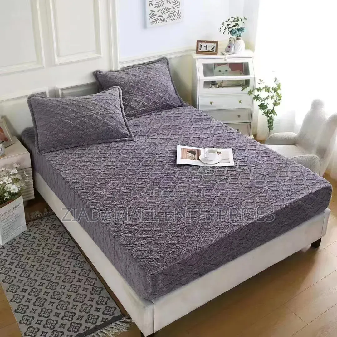 Jacquard Sherpa Fleece Blanket Fitted All Round