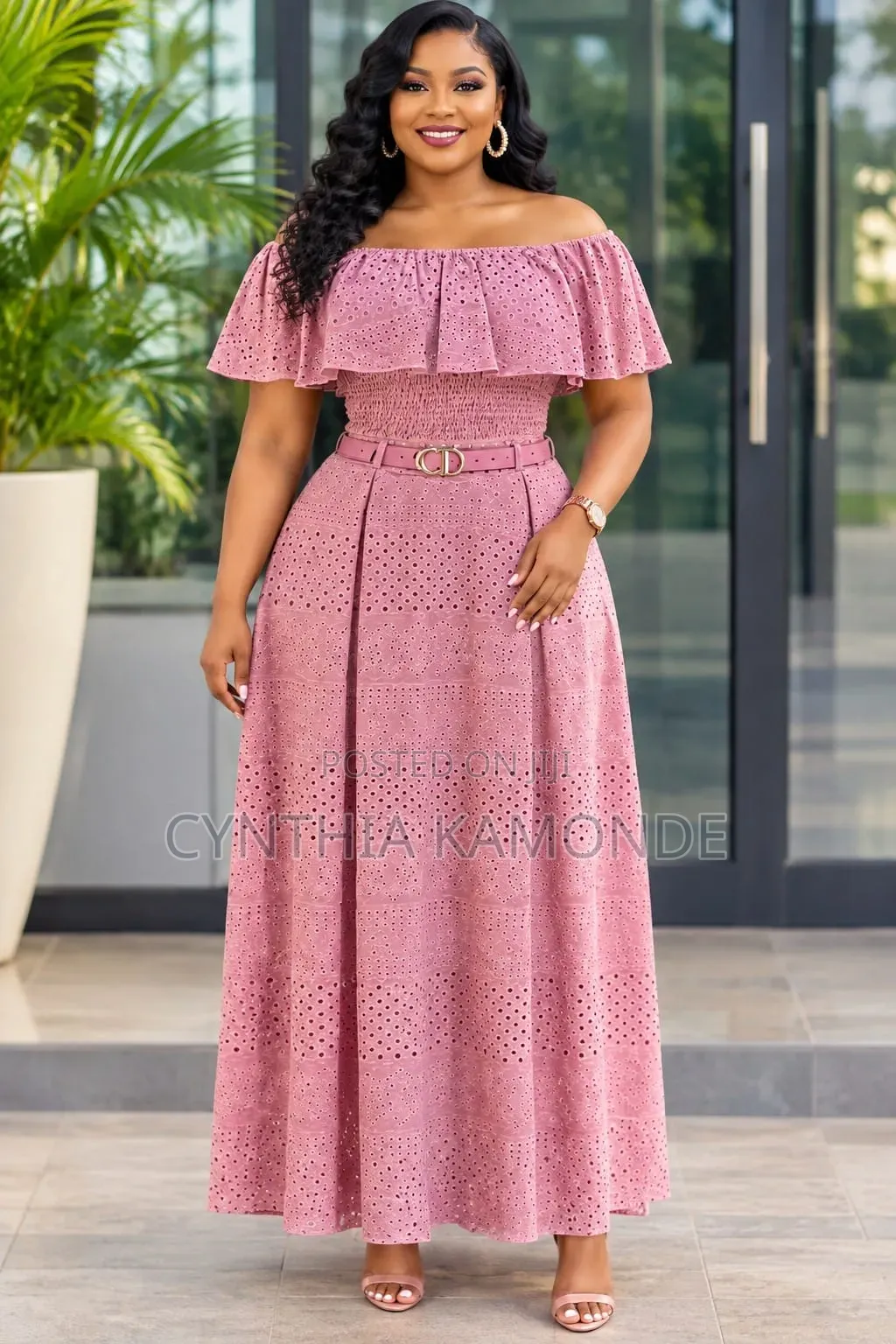 Offshoulder Top and Skirt Set