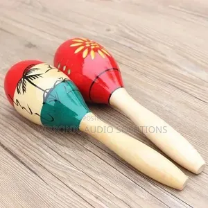 Hand-Painted Wooden Maracas Set,