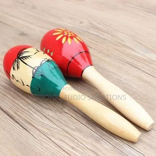 Hand-Painted Wooden Maracas Set,
