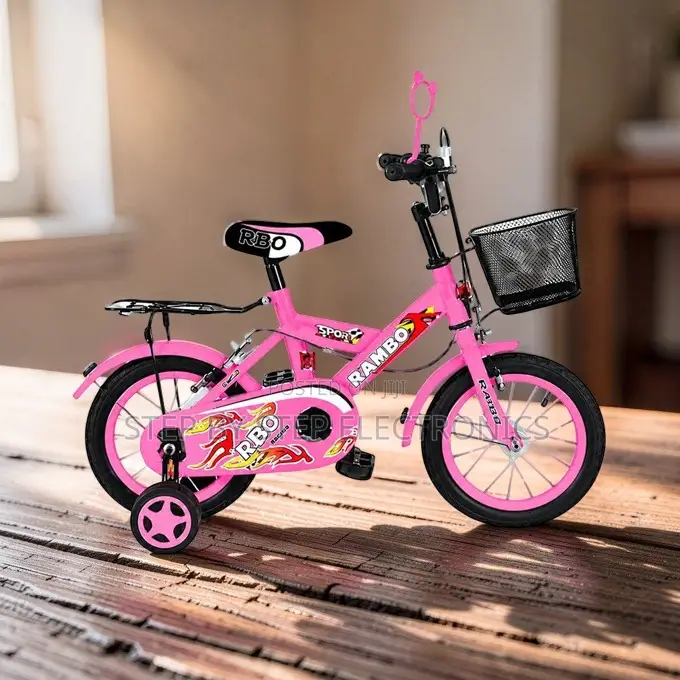 Fun-Filled 4–6 Years Size 16 Inch Color Pink Kids Bike Bicycle