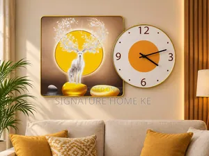 Elegant Wall Clock Wall Art Set