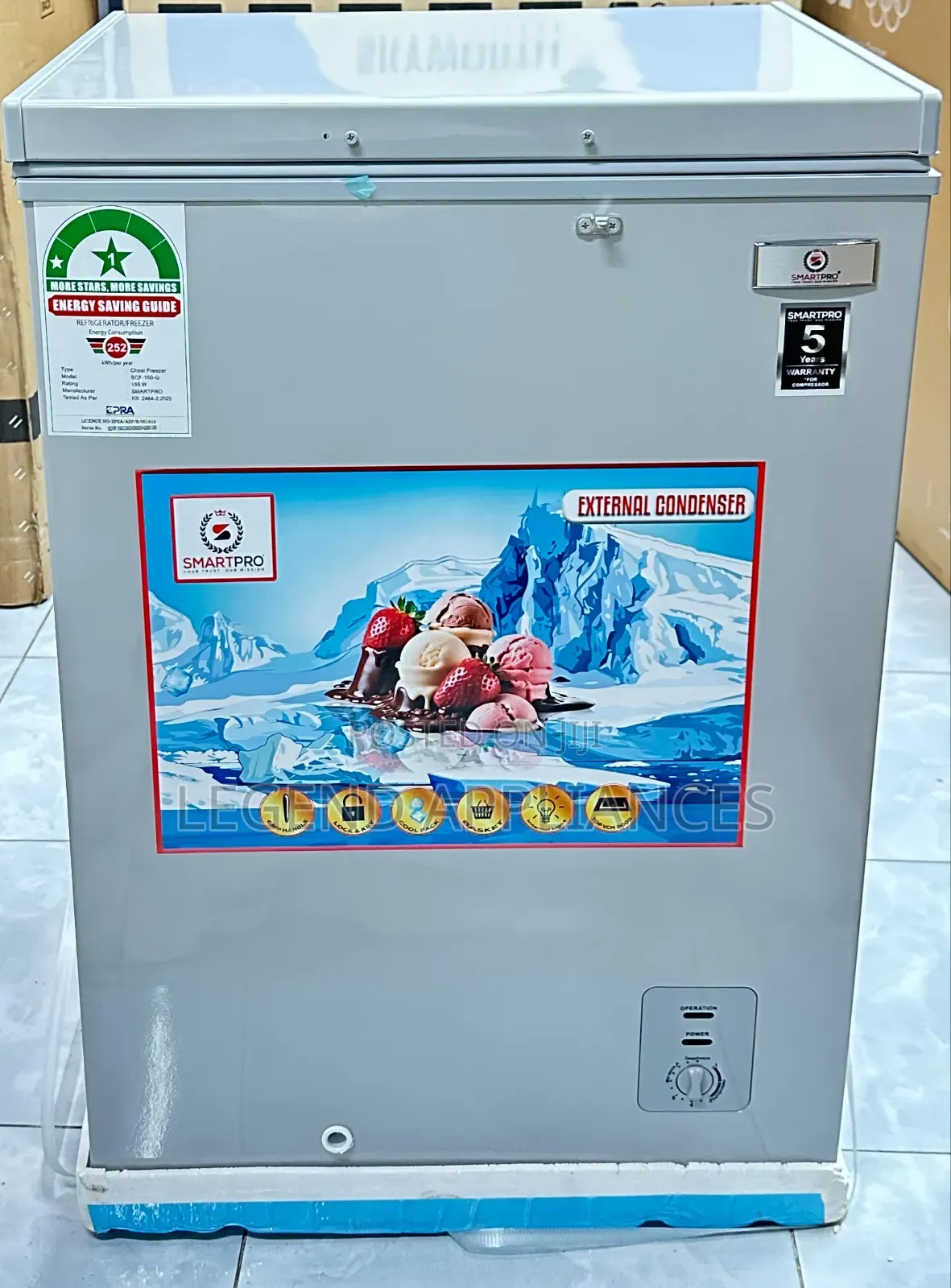 Smartpro 110 Liters Chest Freezer(SCF-150-G)