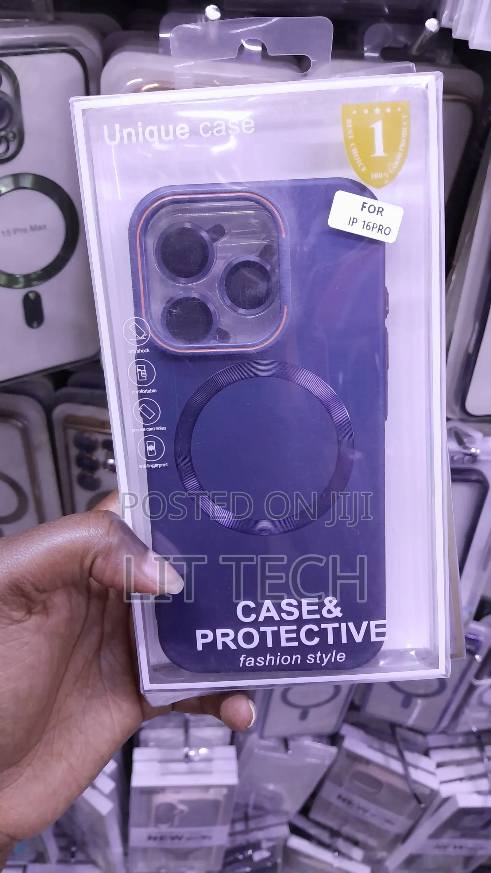 Blue Frosted Tpu Case for iPhone 16 Pro