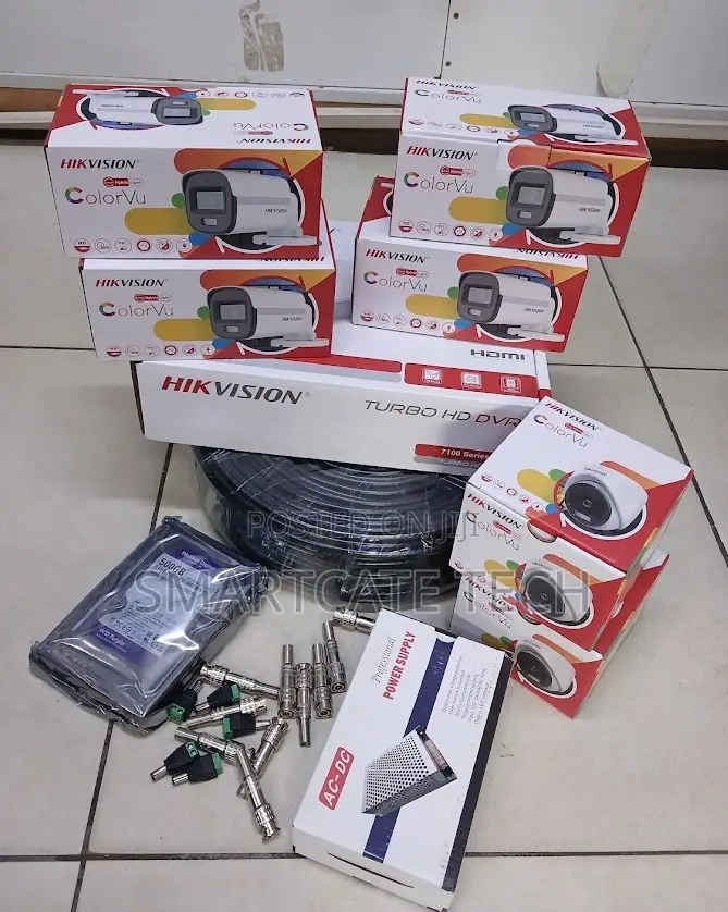Hikvision 8CH DVR Security System – 6 ColorVu Full-Color Cameras