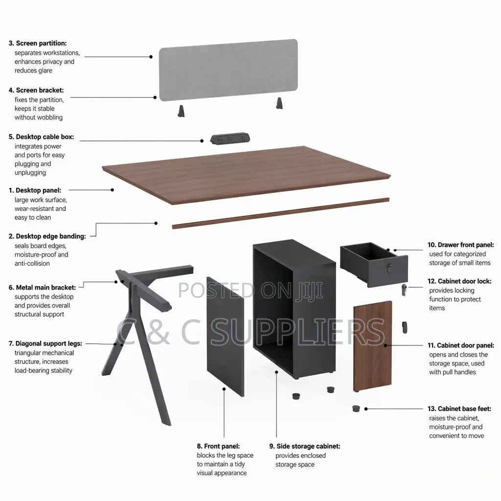 Modern 2-Way Imported Work Desk