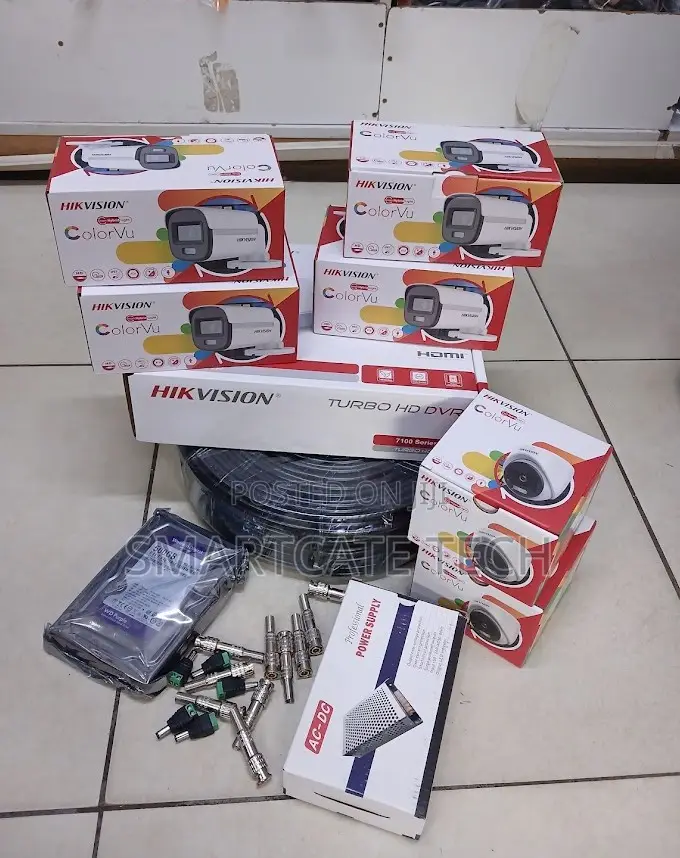 Hikvision 8CH CCTV Kit With 6 ColorVu Night Vision Security Cameras