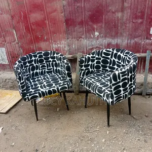 Black and White Parlor Chairs
