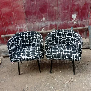 Black and White Parlor Chairs