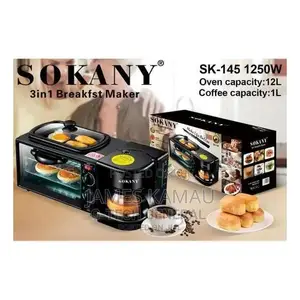 Sokany 4-in-1 Breakfast Maker – Oven, Coffee Maker Frying Pan