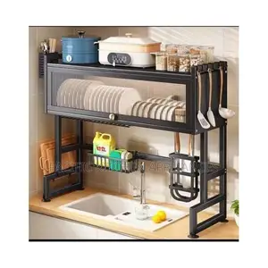 Dish Rack – Over the Sink – Carbon Steel – Black – Single Layer