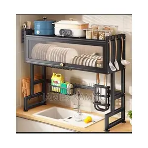 Dish Rack – Over the Sink – Carbon Steel – Black – Single Layer