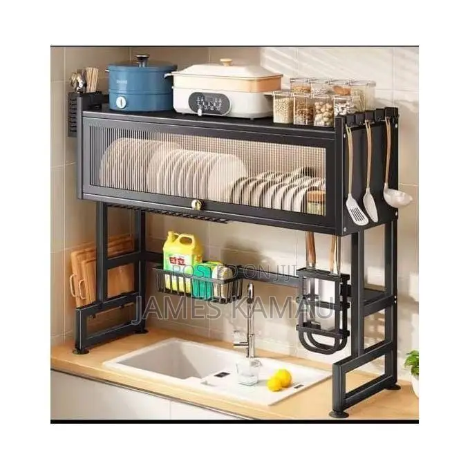 Dish Rack – Over the Sink – Carbon Steel – Black – Single Layer