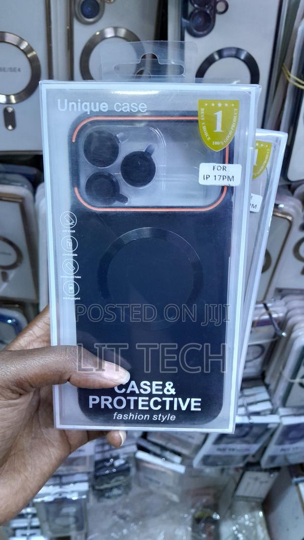Orange-Trimmed Camera Frame Case for iPhone 17 Pro Max - main view