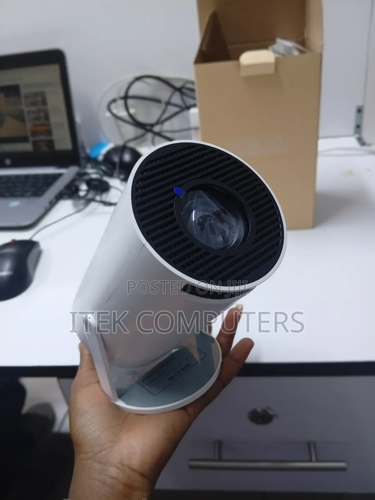 Tabletop Projection Setup for Movies, Videos, and Presentations