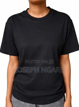 Unisex 100% Ring-Spun Cotton Plain T-Shirt (S-Xl) Black/White/Grey
