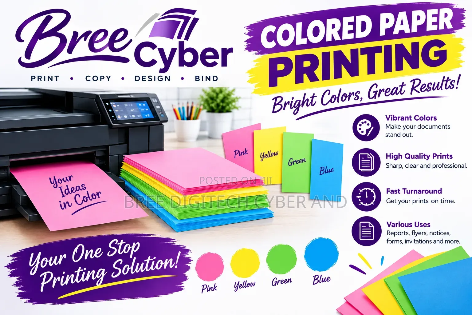 Color Printing on Colored Paper