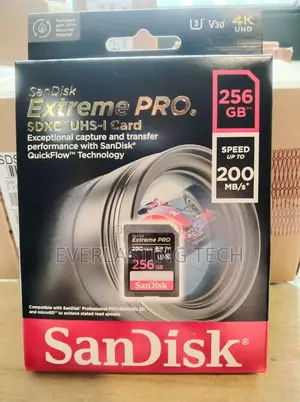 SanDisk Extreme Pro SD Card | 256GB | Up to 200mb/S Read Speed