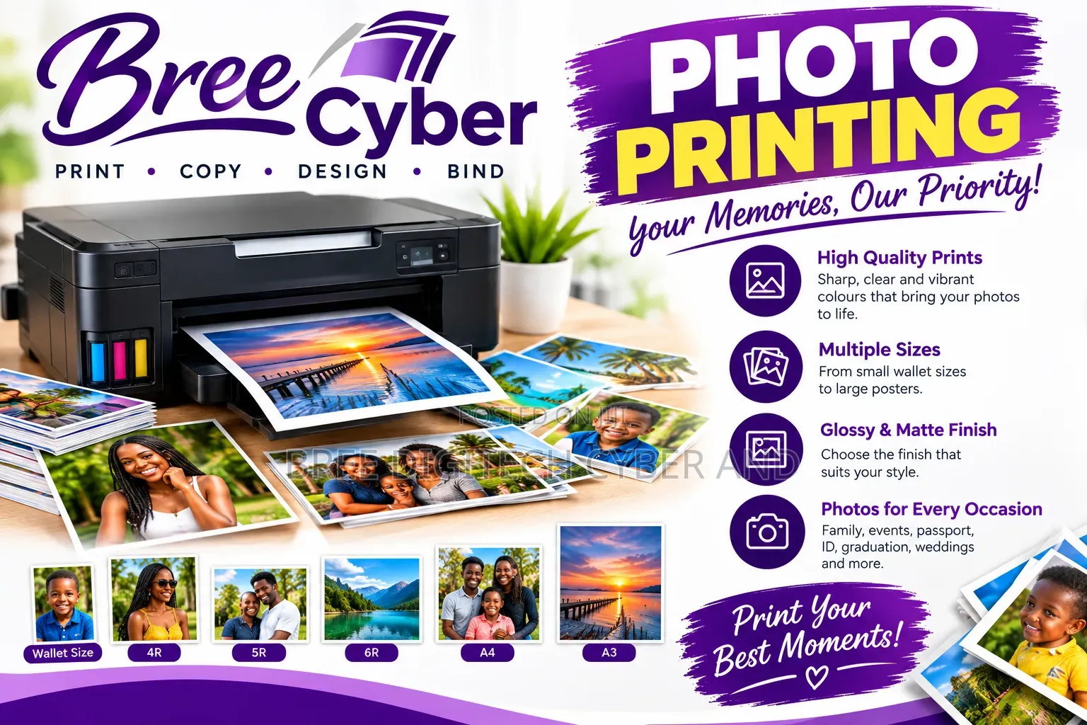 A6 A5 A4 A3 A2 A1 Photo Printing Services