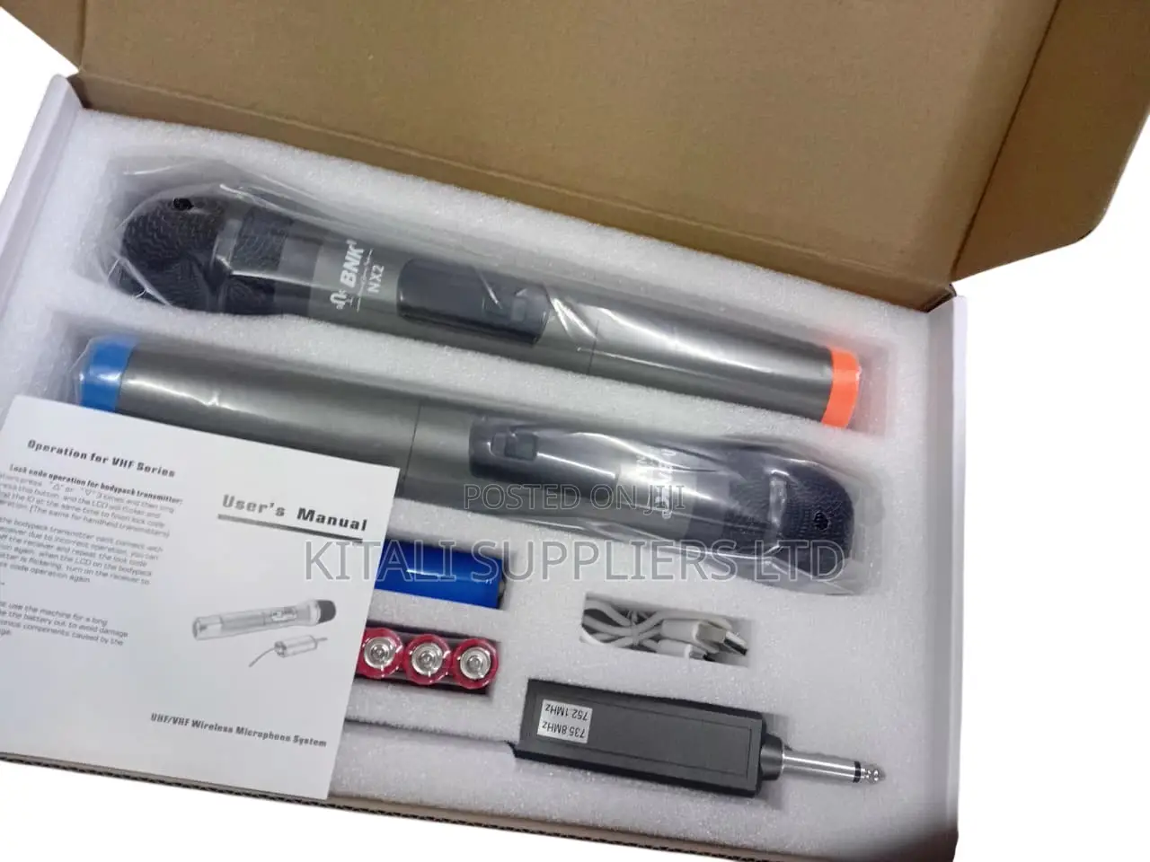 BNK NX2 Professional Universal Wireless Microphone (Dual Handheld UHF)