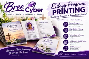 Eulogy, Burial, Funeral Programe Printing Services