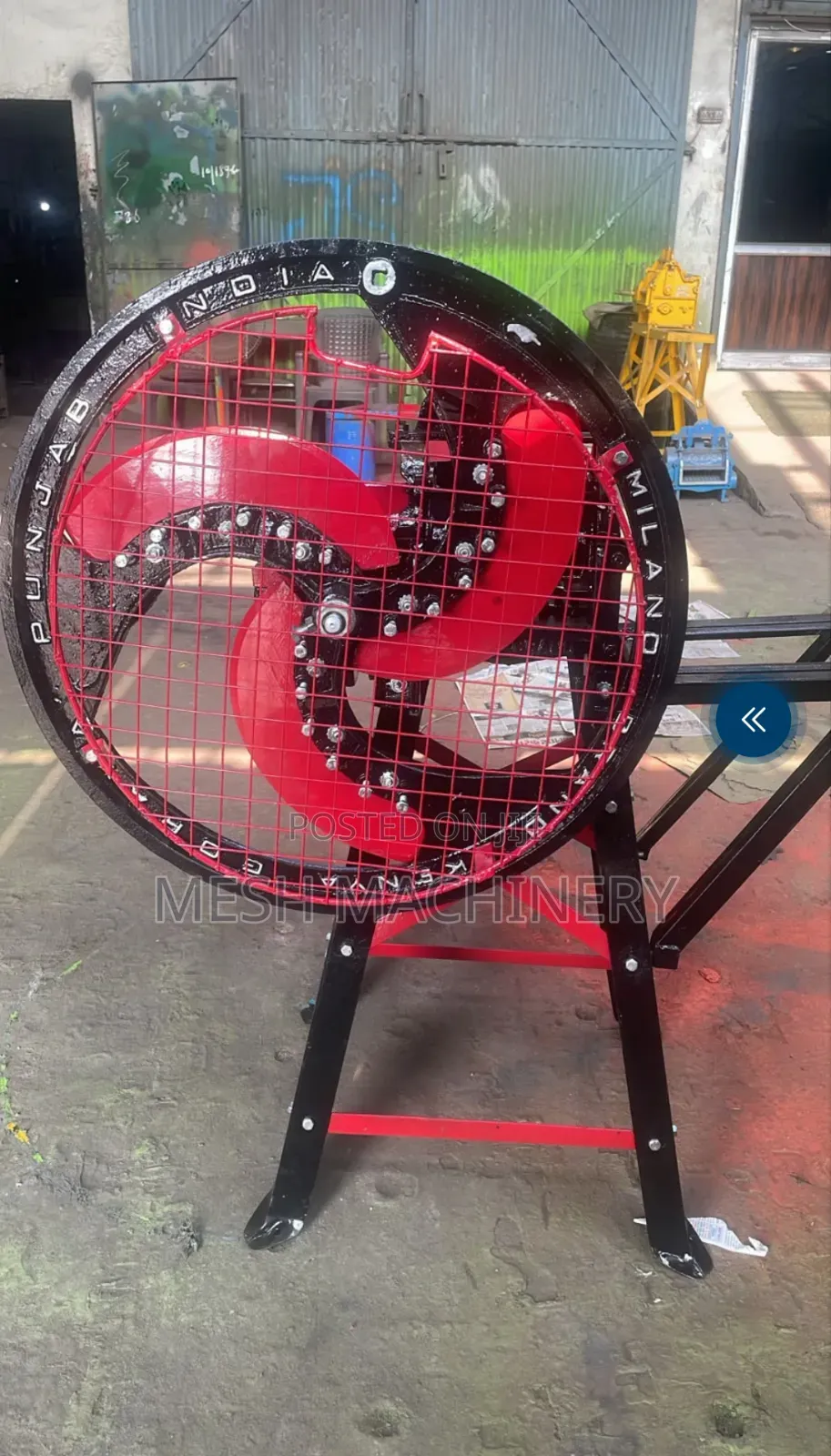 ​Milano 3 Blade Chaff Cutter Machine With Side Stand With 2hp Motor