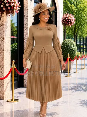 Blossom Grace Miyaki Pleated Maxi Dress